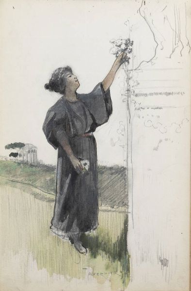 ANDREA TAVERNIER Torino 1858 - 1932 Grottaferrata (RM) : Album di Andrea Tavernier  - Asta Asta 203 Dipinti - Associazione Nazionale - Case d'Asta italiane