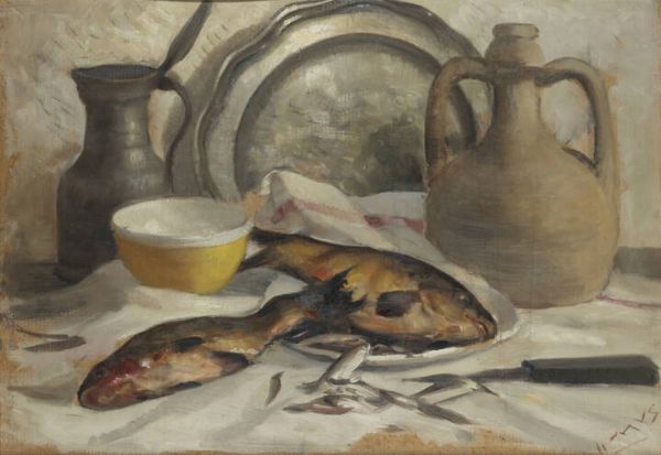 ITALO MUS Chatillon (AO) 1892 - 1967 St.Vincent (AO) : Natura morta 1942 ca  - Asta Asta 203 Dipinti - Associazione Nazionale - Case d'Asta italiane