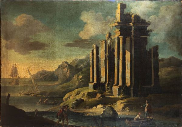 PITTORE ANONIMO : Rovine antiche con figure XVII secolo  - Asta Asta 203 Dipinti - Associazione Nazionale - Case d'Asta italiane