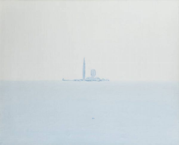 VIRGILIO GUIDI Roma 1891 - 1984 Venezia : Marina di San Giorgio 1971  - Asta Asta 203 Dipinti - Associazione Nazionale - Case d'Asta italiane