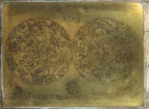 DE ROSSI GIOVANNI GIACOMO 1627 - 1691 Roma - Planisfero del globo celeste  Roma 1689