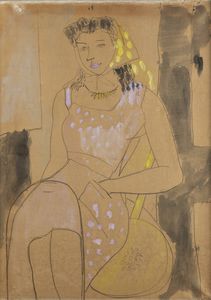 ENRICO PAULUCCI Genova 1901 - 1999 Torino - Il fazzoletto giallo 1938