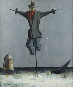 PIETRO MORANDO Alessandria 1892 - 1980 - Spaventapasseri 1969