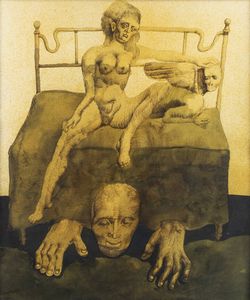 JAN LEBENSTEIN Brest (Bielorussia) 1930 - 1999 Cracovia (Polonia) - Jeu d'enfants 1971