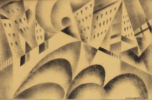 NICOLAJ DIULGHEROFF Kyustendil (Bulgaria) 1901 - 1982 Torino - Ponte romano 1926