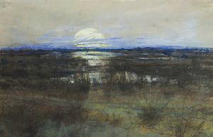 ANDREA TAVERNIER Torino 1858 - 1932 Grottaferrata (RM) - Paesaggio