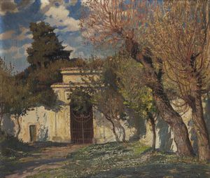 GIULIO BOETTO Torino 1894 - 1967 - Paesaggio 1919