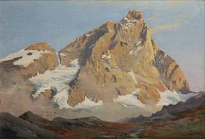 LEONARDO RODA Racconigi (CN) 1868 - 1933 - Il Cervino in tarda estate 12.9.1911