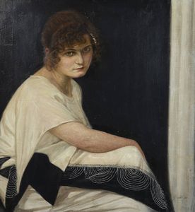 PITTORE NON IDENTIFICATO - Ritratto di signora