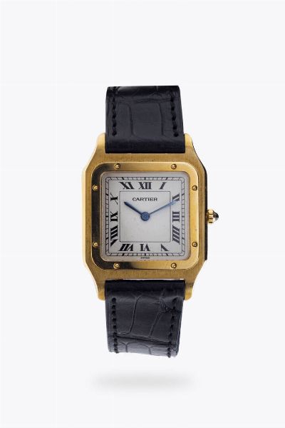 CARTIER : Mod. Santos Ultrathin Dumont  ref.1575  anni '90  - Asta Asta 204 Orologi - Associazione Nazionale - Case d'Asta italiane