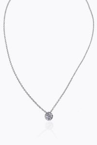 PUNTO LUCE - Peso gr 2 0 in oro bianco con pav di diamanti taglio brillante per totali ct 0 07 ca