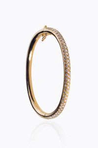 BRACCIALE - Peso gr 21 3 rigido  in oro rosa con parte centrale in pav di diamanti taglio brillante per totali ct 2 0 ca  [..]