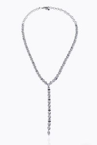 LEGNAZZI - Peso gr 45 Girocollo in oro bianco  firmato Legnazzi  composto da elementi rigidi tondi e quadrati alternati con  [..]