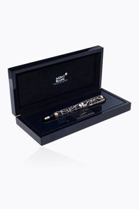 MONTBLANC - Stilografica MontBlanc  modello  Octavian  serie limitata es. 2554/4810. Corpo e cappuccio in resina nera impreziosita  [..]