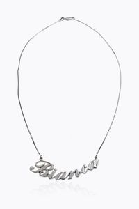 GIROCOLLO - Peso gr 8 7 in oro bianco recante scritta con il nome Bianca