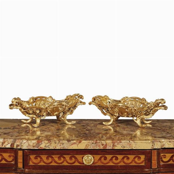 COPPIA DI CESTINE, ARGENTIERE ODIOT, PARIGI, FINE SECOLO XIX  - Asta International Fine Art  - Associazione Nazionale - Case d'Asta italiane
