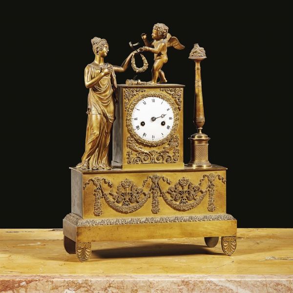 OROLOGIO DA CAMINO, FRANCIA, INIZIO SECOLO XIX  - Asta International Fine Art  - Associazione Nazionale - Case d'Asta italiane