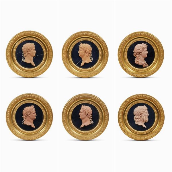 GRUPPO DI SEI PROFILI IN CERA, FRANCIA, SECOLO XIX  - Asta International Fine Art  - Associazione Nazionale - Case d'Asta italiane