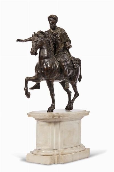 MARCO AURELIO A CAVALLO, ROMA, INIZI SECOLO XIX  - Asta International Fine Art  - Associazione Nazionale - Case d'Asta italiane