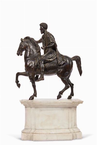 MARCO AURELIO A CAVALLO, ROMA, INIZI SECOLO XIX  - Asta International Fine Art  - Associazione Nazionale - Case d'Asta italiane