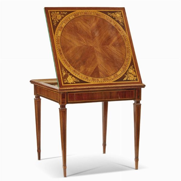 GIUSEPPE MAGGIOLINI (PARABIAGO, 1738 �1814), TAVOLO DA GIOCO con piano reversibile, FINE SECOLO XVIII  - Asta International Fine Art  - Associazione Nazionale - Case d'Asta italiane