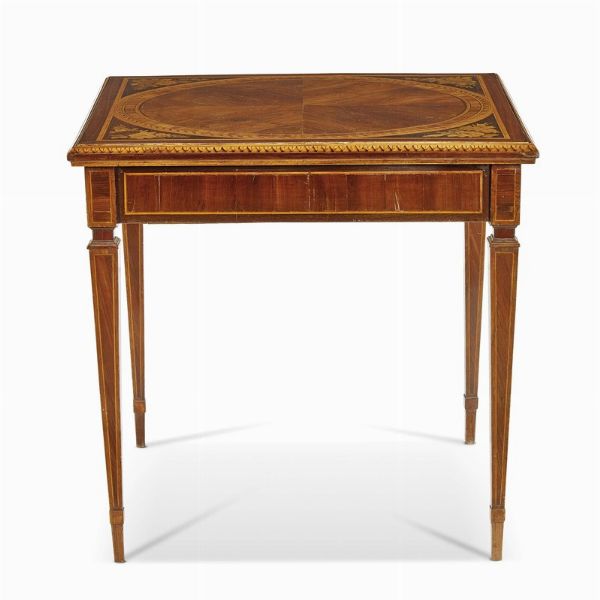 GIUSEPPE MAGGIOLINI (PARABIAGO, 1738 �1814), TAVOLO DA GIOCO con piano reversibile, FINE SECOLO XVIII  - Asta International Fine Art  - Associazione Nazionale - Case d'Asta italiane