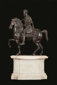 MARCO AURELIO A CAVALLO, ROMA, INIZI SECOLO XIX  - Asta International Fine Art  - Associazione Nazionale - Case d'Asta italiane