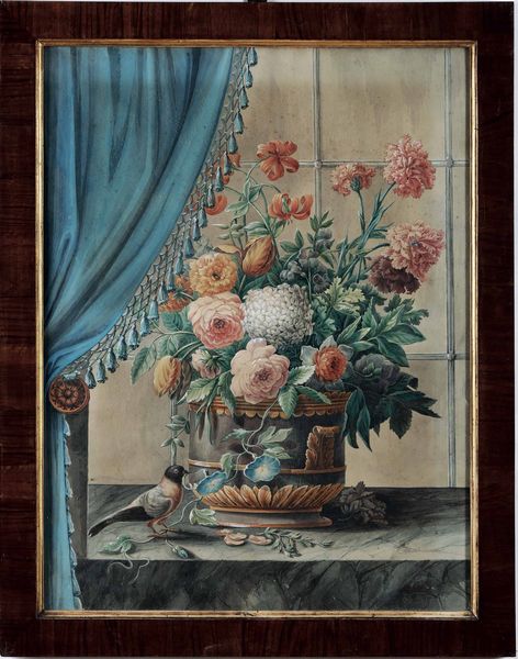 Scuola della fine del XVIII secolo Nature morte con vasi di fiori  - Asta Dipinti antichi - Associazione Nazionale - Case d'Asta italiane