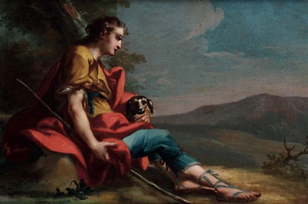 Scuola del XVIII secolo Pastori  - Asta Dipinti antichi - Associazione Nazionale - Case d'Asta italiane