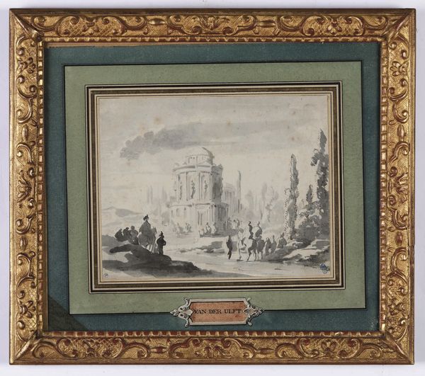 Jacob van der Ulft : Scorcio con figure e architetture  - Asta Dipinti antichi - Associazione Nazionale - Case d'Asta italiane
