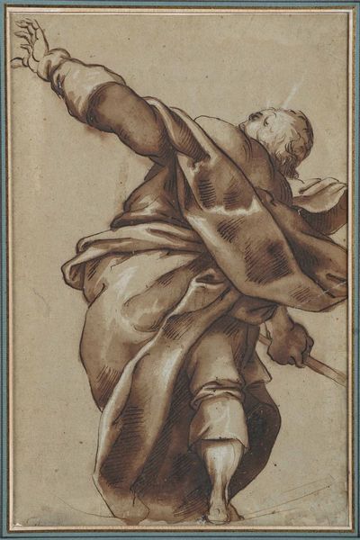 Scuola lombarda del XVII secolo Figura di apostolo  - Asta Dipinti antichi - Associazione Nazionale - Case d'Asta italiane