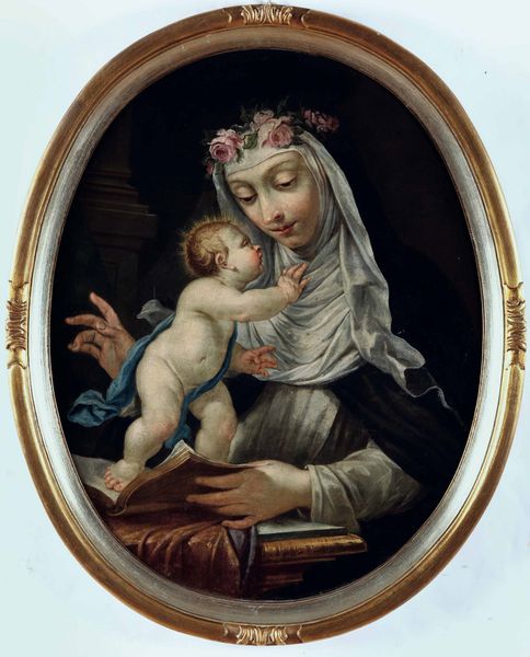 Scuola del XVIII secolo Santa Rosa  - Asta Dipinti antichi - Associazione Nazionale - Case d'Asta italiane