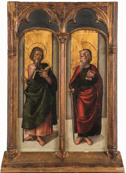 Giovanni di Pietro dello lo Spagna o Johannes Hispanus : San Paolo e San Tommaso  - Asta Dipinti antichi - Associazione Nazionale - Case d'Asta italiane