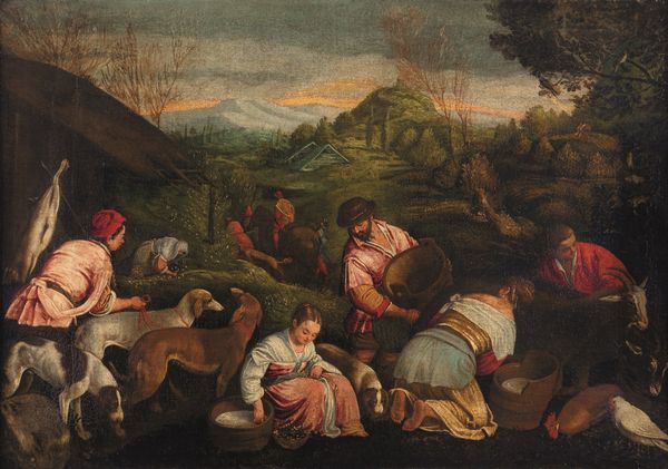 Jacopo Da Ponte detto Jacopo Bassano, Bottega di : Le quattro stagioni  - Asta Dipinti antichi - Associazione Nazionale - Case d'Asta italiane