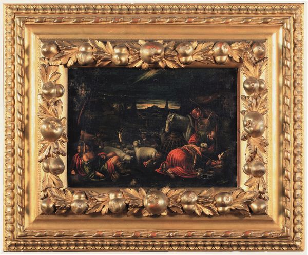 Jacopo Da Ponte detto Jacopo Bassano, Ambito di : Scene di genere con pastori e armenti  - Asta Dipinti antichi - Associazione Nazionale - Case d'Asta italiane