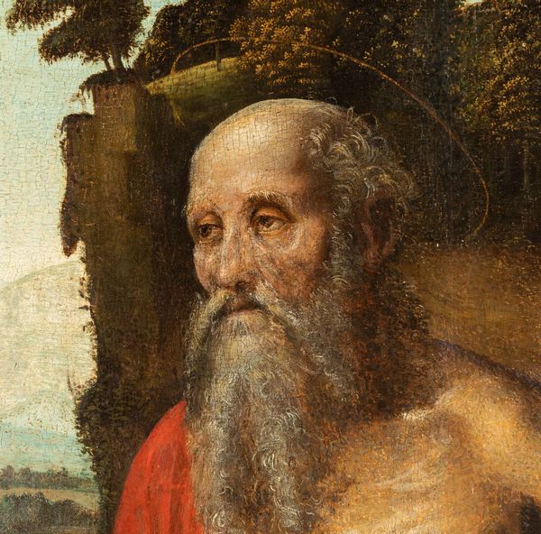 Ambrogio da Fossano detto il Bergognone, Ambito di : San Girolamo nel deserto  - Asta Dipinti antichi - Associazione Nazionale - Case d'Asta italiane