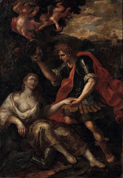 Scuola italiana del XVII secolo Il battesimo di Clorinda  - Asta Dipinti antichi - Associazione Nazionale - Case d'Asta italiane