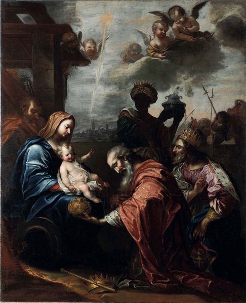 Scuola veneta del XVII secolo Adorazione dei Magi  - Asta Dipinti antichi - Associazione Nazionale - Case d'Asta italiane