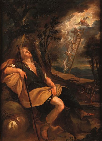 Giovanni Lorenzo Bertolotto : Il sogno di Giobbe  - Asta Dipinti antichi - Associazione Nazionale - Case d'Asta italiane