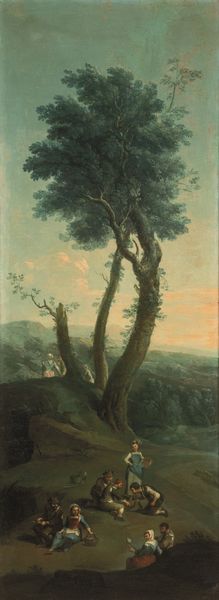 Paolo Anesi (Roma 1697 - Roma 1761) e Paolo Monaldi (Roma 1710 - Roma 1779) Paesaggio campestre con popolani  - Asta Dipinti antichi - Associazione Nazionale - Case d'Asta italiane