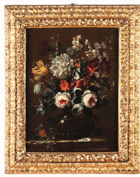 Scuola fiamminga del XVII secolo Nature morte con vasi di fiori  - Asta Dipinti antichi - Associazione Nazionale - Case d'Asta italiane
