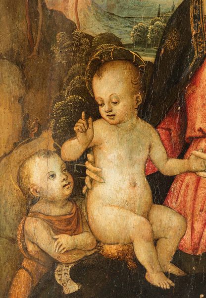 Scuola umbra del XVI secolo Madonna con Bambino e san Giovannino  - Asta Dipinti antichi - Associazione Nazionale - Case d'Asta italiane