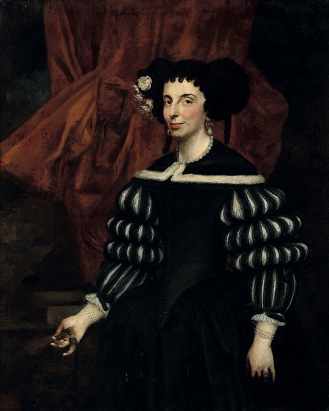 Scuola del XVII secolo Ritratto di nobildonna in abito nero  - Asta Dipinti antichi - Associazione Nazionale - Case d'Asta italiane