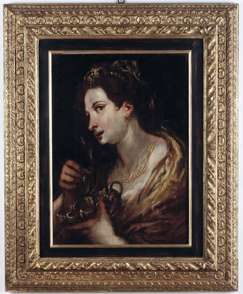Scuola genovese del XVII secolo Cleopatra scioglie la perla  - Asta Dipinti antichi - Associazione Nazionale - Case d'Asta italiane
