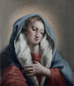 Giambattista Tiepolo, Cerchia di : Madonna  - Asta Dipinti antichi - Associazione Nazionale - Case d'Asta italiane