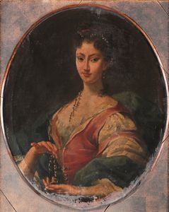 Scuola emiliana del XVIII secolo Ritratto di dama  - Asta Dipinti antichi - Associazione Nazionale - Case d'Asta italiane