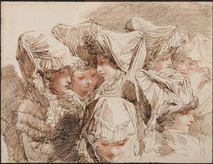 Mauro Gandolfi - Studio di testine femminili