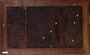 Scuola del XVI secolo Madonna con Bambino, San Giovannino, Santo Stefano, un santo e un giovane devoto  - Asta Dipinti antichi - Associazione Nazionale - Case d'Asta italiane