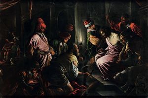 Jacopo Da Ponte detto Jacopo Bassano : Cristo deriso  - Asta Dipinti antichi - Associazione Nazionale - Case d'Asta italiane