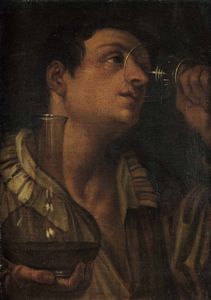 Annibale Carracci, copia da - Il bevitore